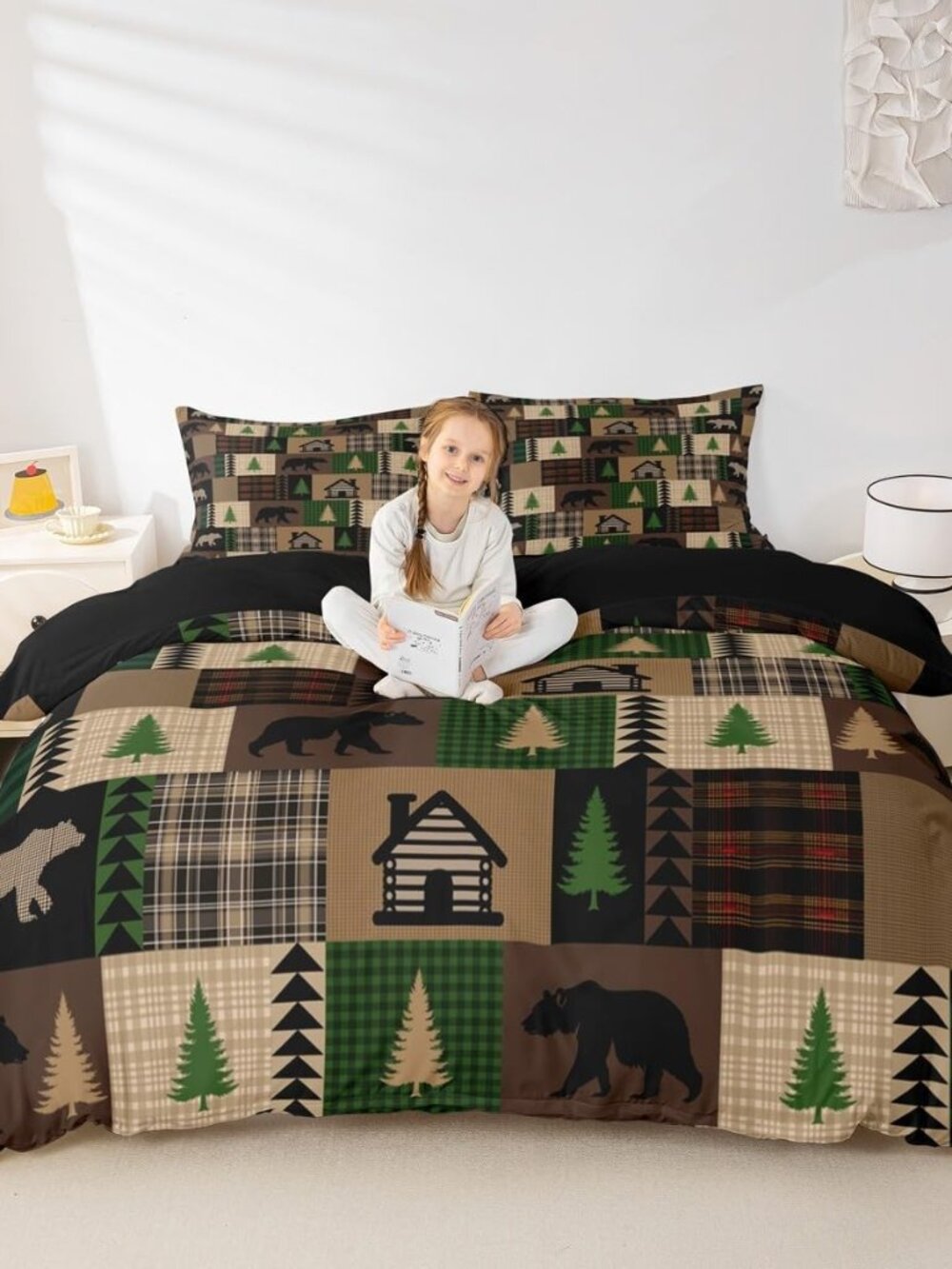 Camper Camping Duvet Cover Set Queen Size, 3 Piece
